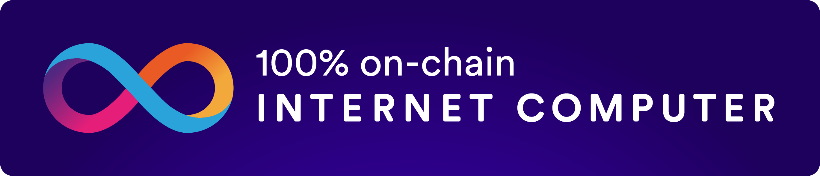 100% on-chain: Internet Computer